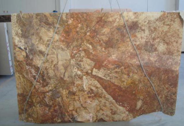 Natursteinplatte hell braun rotbraun gemustert