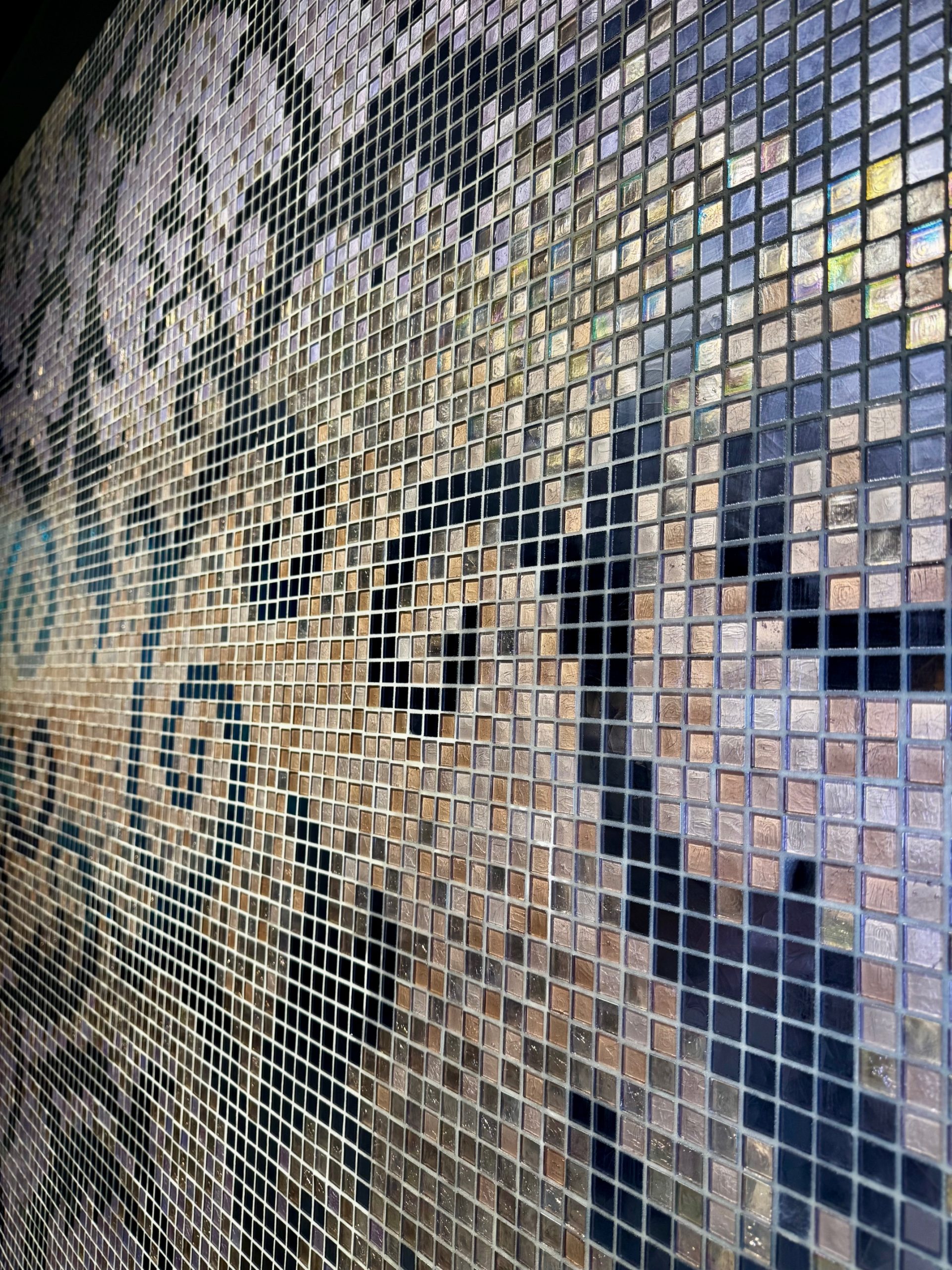 Mosaikbild lila mit Ranken